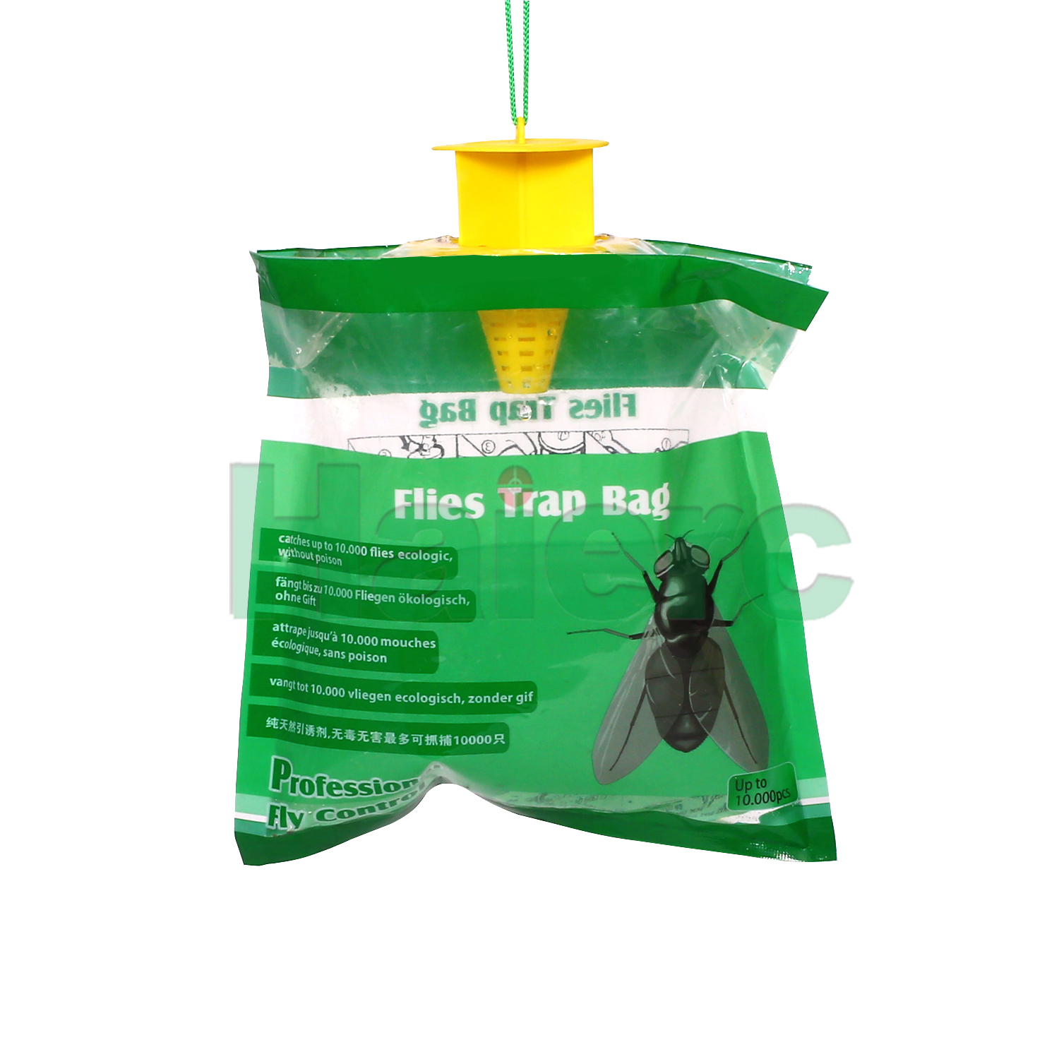Haierc Túi bẫy ruồi kiểm soát côn trùng treo bằng nhựa dùng một lần ngoài trời HC4215N2