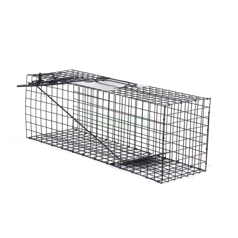 Lồng bẫy động vật sống có thể gấp gọn 62,5x21,5x19,1cm, lưới thép chịu lực cao, dùng để kiểm soát côn trùng và bắt các loài như mèo hoang, thỏ, gấu mèo, opossum.