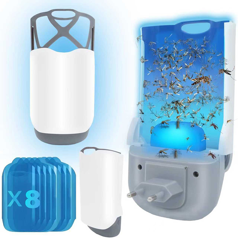 Đèn tiêu diệt muỗi cắm điện Haierc với ánh sáng UV và thẻ keo thay thế để kiểm soát côn trùng trong nhà