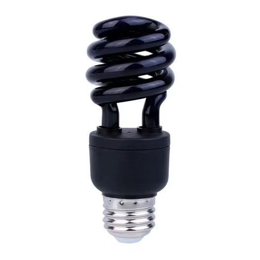Đèn sợi đốt tiết kiệm năng lượng UV dạng xoắn E27 cỡ nhỏ | Đèn đen dùng để bẫy muỗi và ruồi | 365nm/368nm/395nm