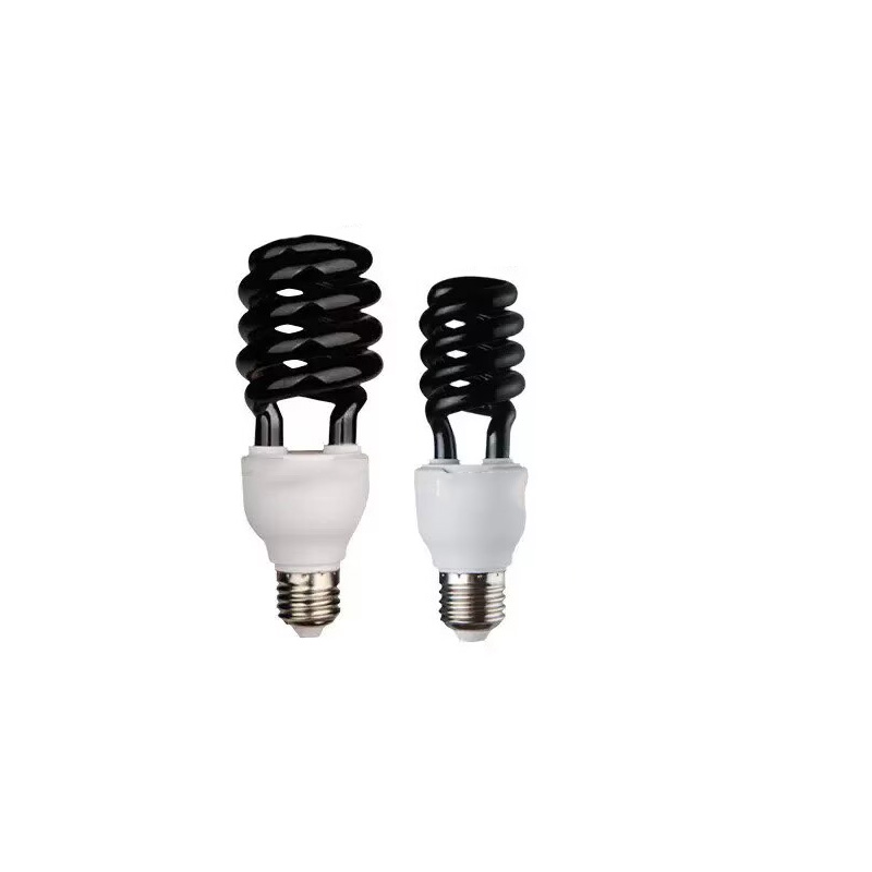 Đèn sợi đốt tiết kiệm năng lượng UV dạng xoắn E27 cỡ nhỏ | Đèn đen dùng để bẫy muỗi và ruồi | 365nm/368nm/395nm